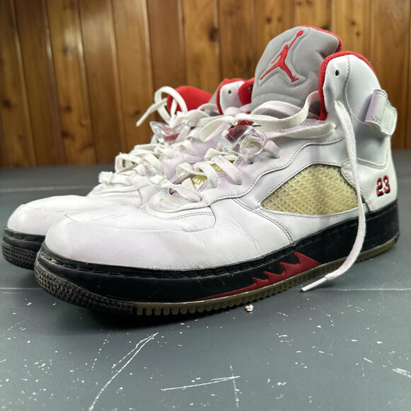 Jordan Retro Fusion AJF5 AJF 5 V Fire Red White Black 318608-161 Sz 14 - Picture 1 of 9